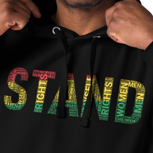 STAND Word Cluster Pan-African Color Unisex Hoodie
