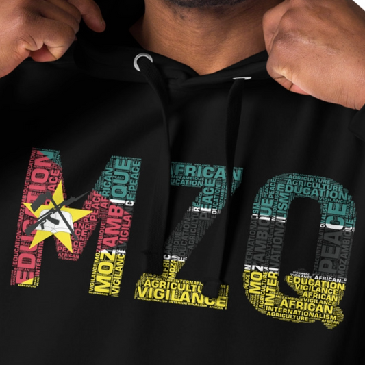 MOZAMBIQUE NATIONAL FLAG INSPIRED WORD CLUSTER Unisex Hoodie
