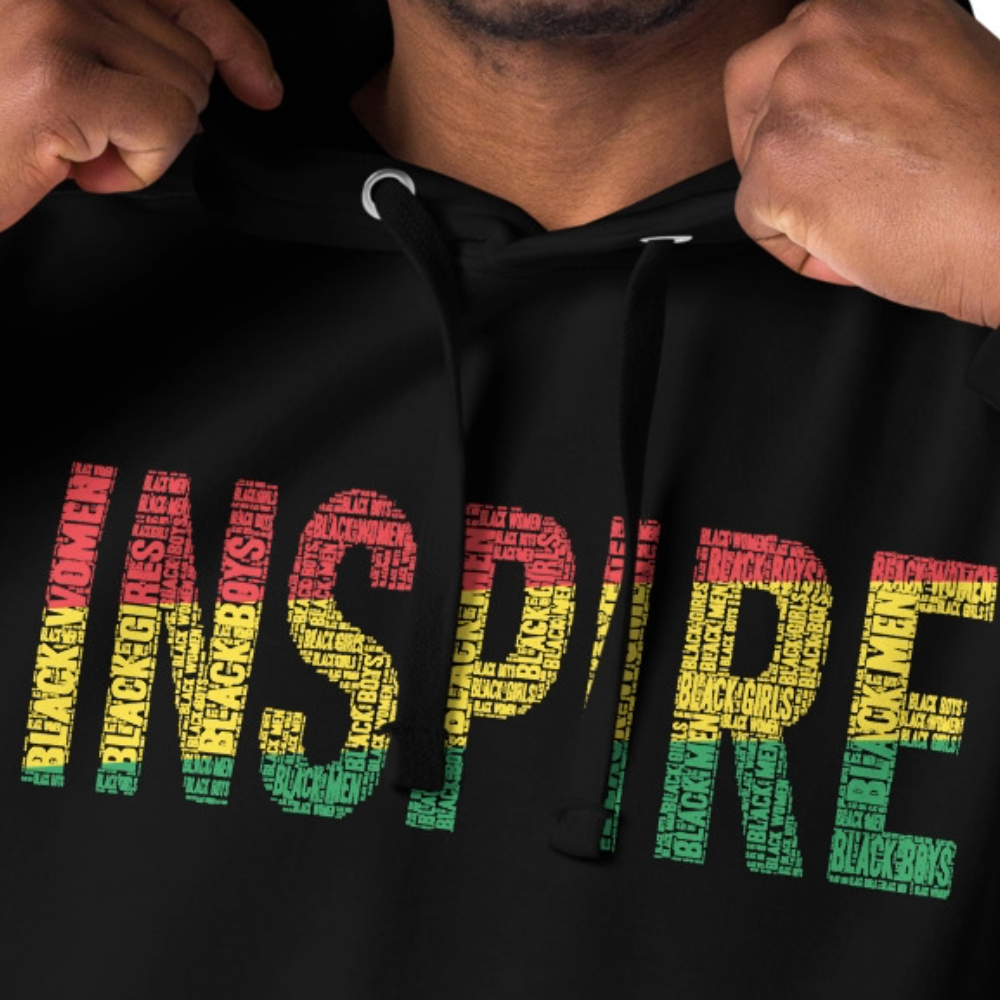 INSPIRE Pan-African Color Word Cluster Unisex Hoodie