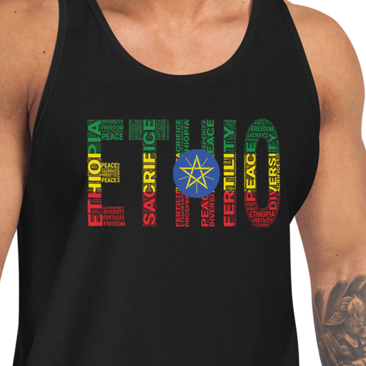 Ethiopia ETHIO Word Cluster Men's Tank Top