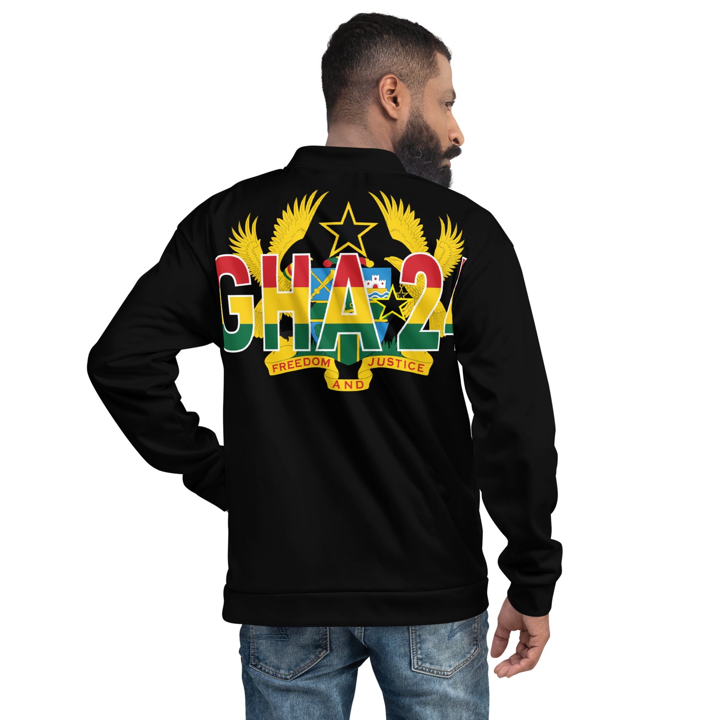 GHANA 24 FLOW INTERNATIONAL Unisex Bomber Jacket