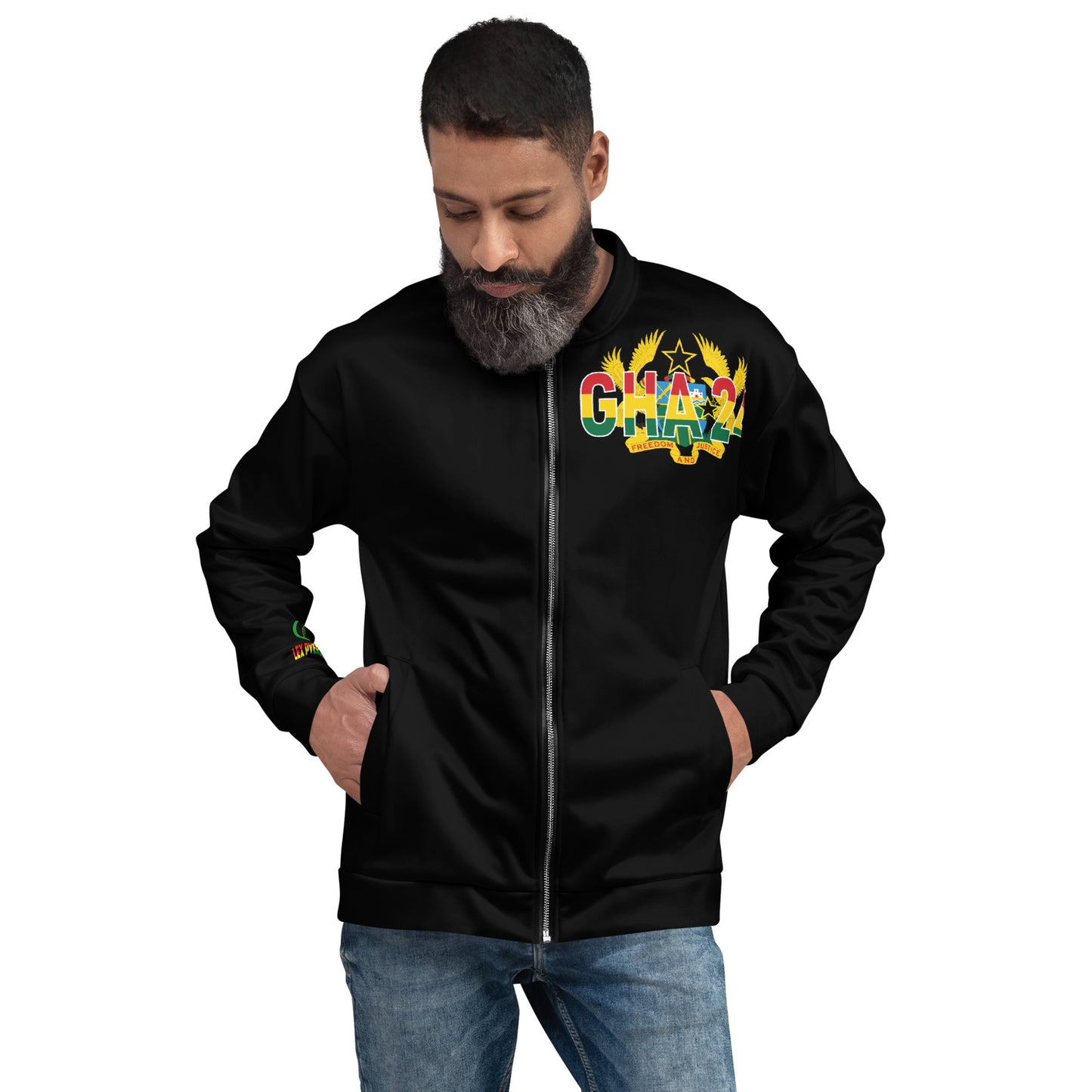 GHANA 24 FLOW INTERNATIONAL Unisex Bomber Jacket