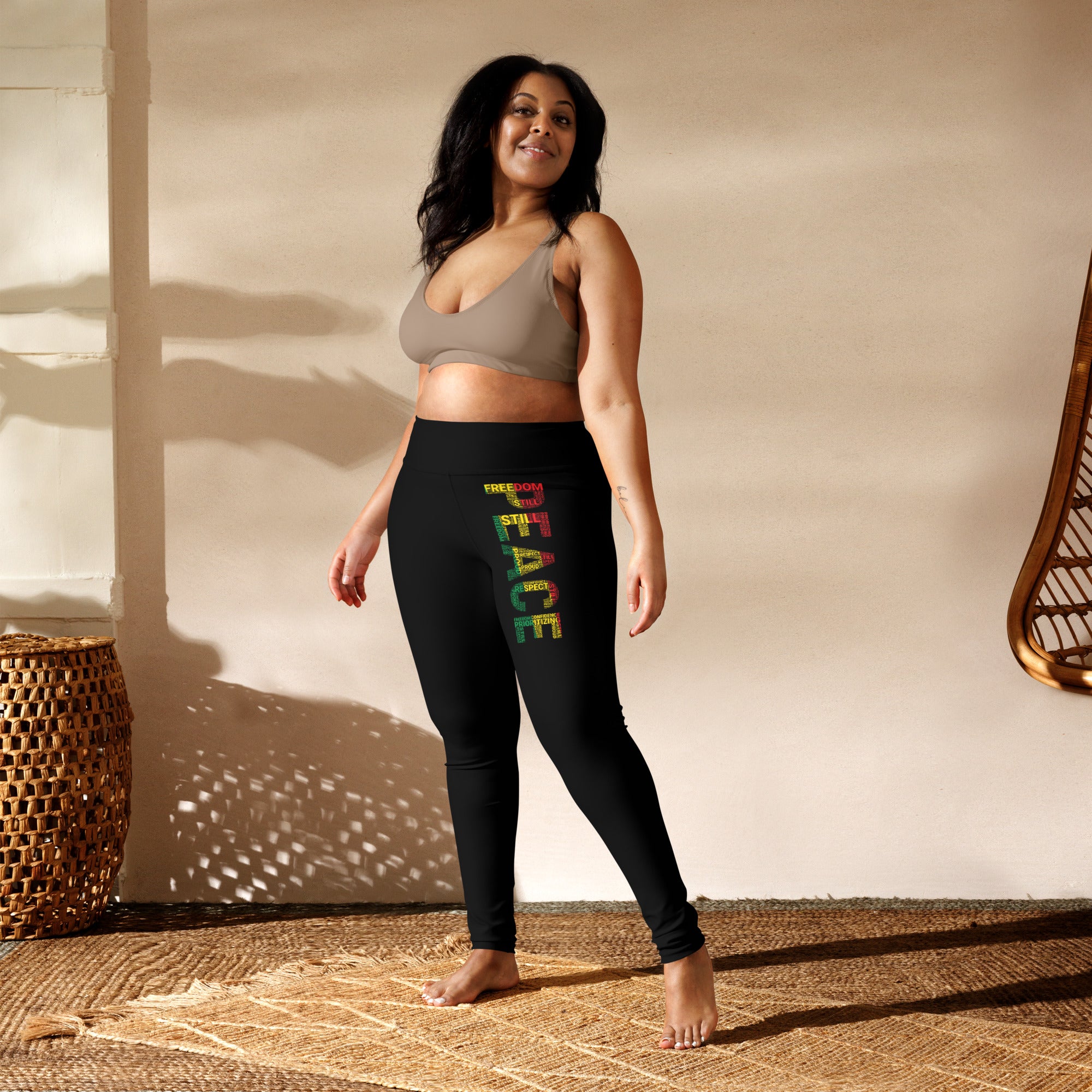 PEACE Word Cluster Yoga Leggings – Lex Pyerse Clothing