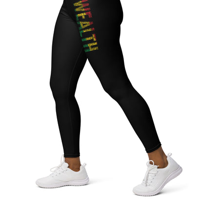 WEALTH Word Cluster Yoga Leggings