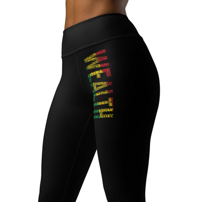 WEALTH Word Cluster Yoga Leggings