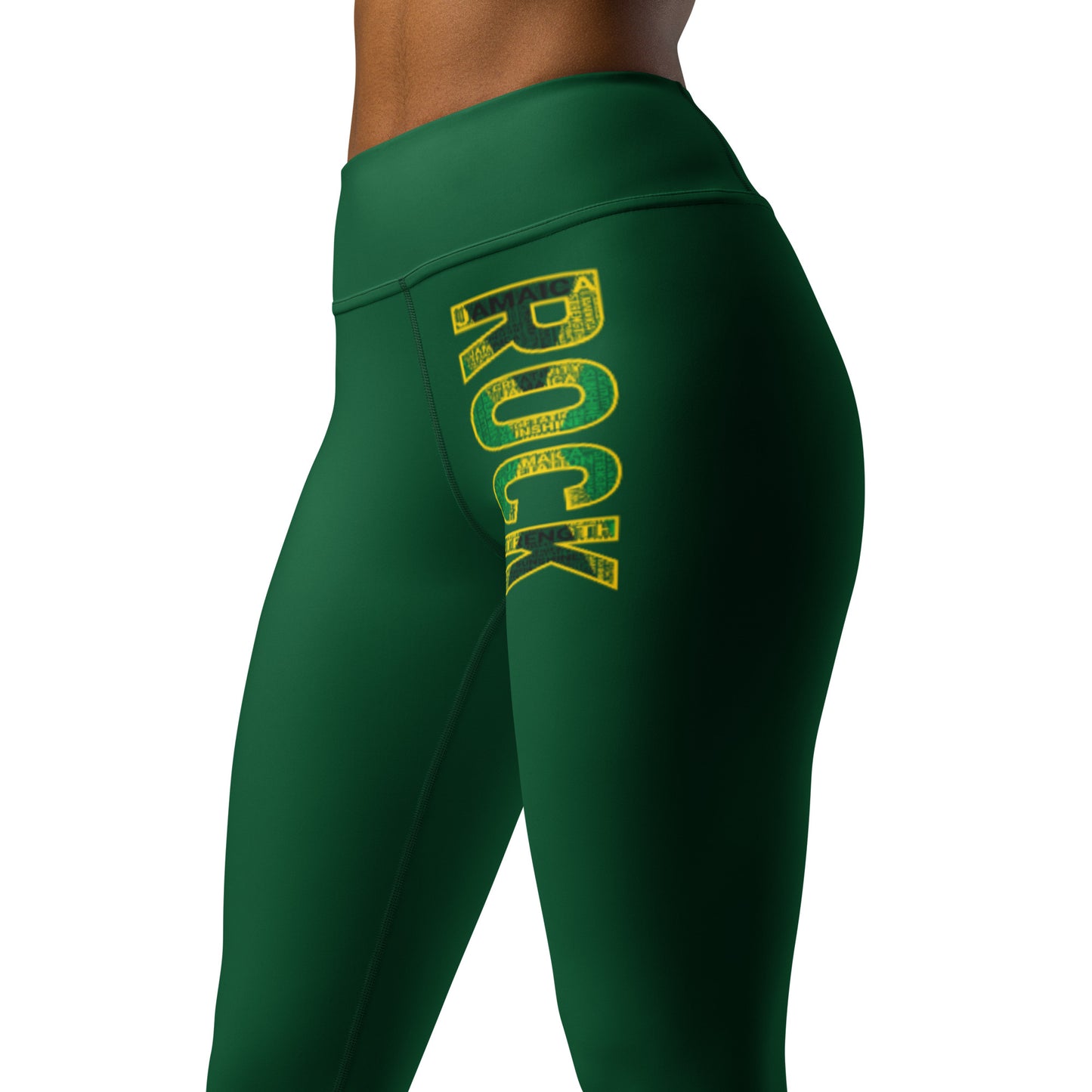 ROCK Jamaica Inspired Word Cluster Yoga Leggings