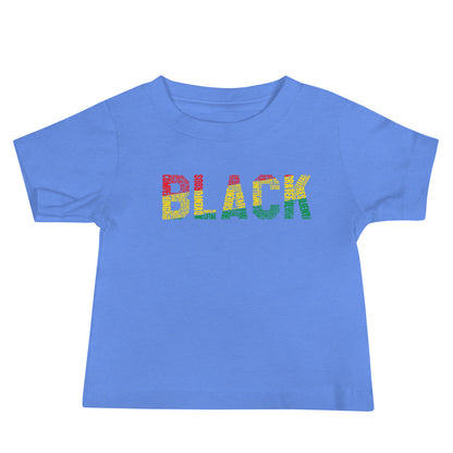 "BLACK" Word Cluster Baby Jersey Short Sleeve Tee