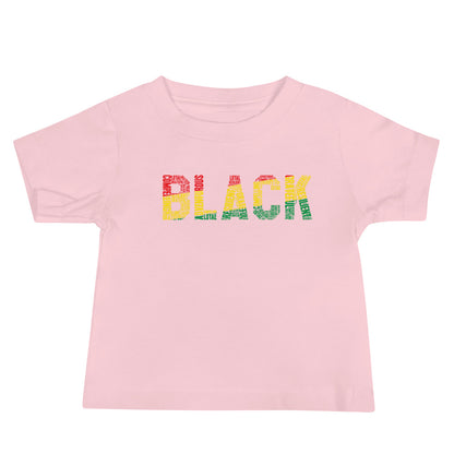 "BLACK" Word Cluster Baby Jersey Short Sleeve Tee