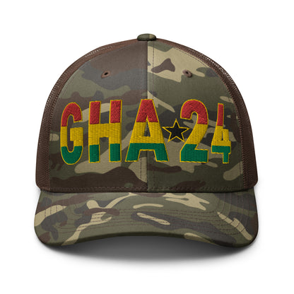 GHANA 24 FLOW INTERNATIONAL Camouflage trucker hat