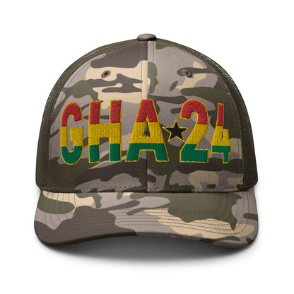 GHANA 24 FLOW INTERNATIONAL Camouflage trucker hat