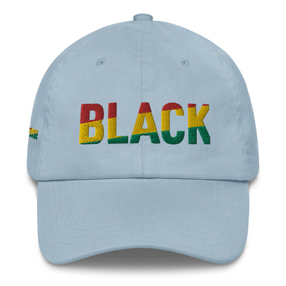 BLACK Embroidery Dad hat