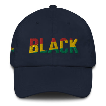 BLACK Embroidery Dad hat