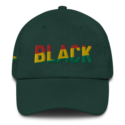 BLACK Embroidery Dad hat