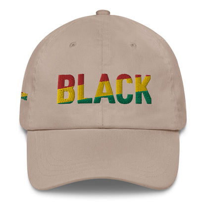 BLACK Embroidery Dad hat