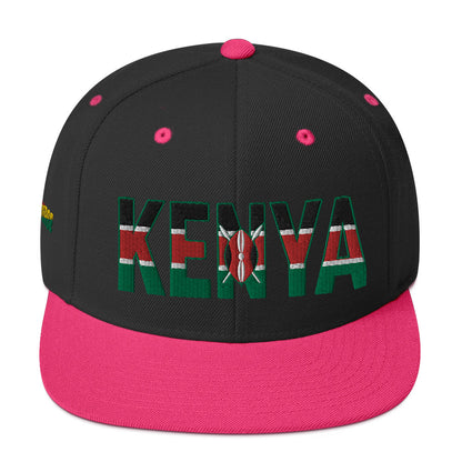 KENYA Embroidered Snapback Hat