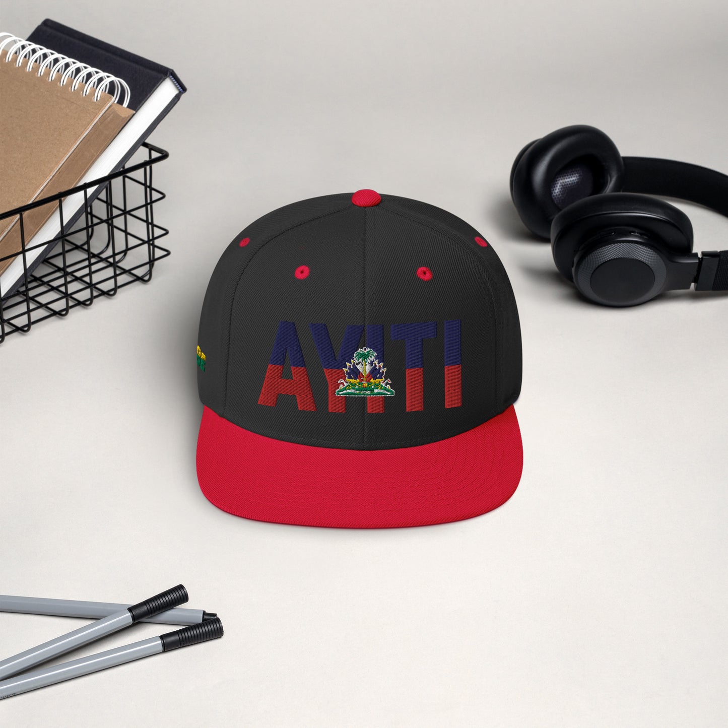HAITI AYITI NATIONAL FLAG INSPIRED Snapback Hat