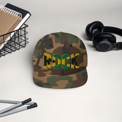 ROCK Jamaican Flag Inspired Snapback Hat