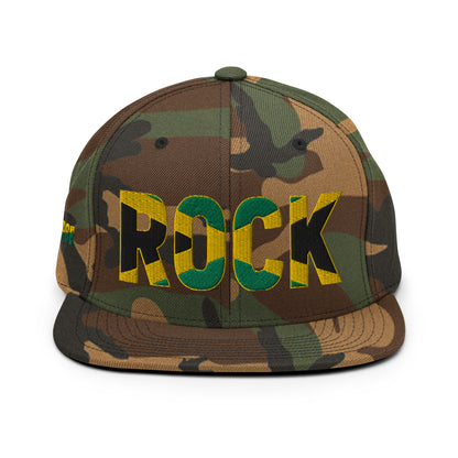 ROCK Jamaican Flag Inspired Snapback Hat