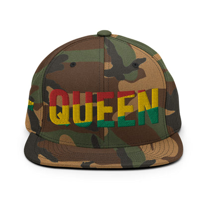 QUEEN Red Yellow Green Snapback Hat