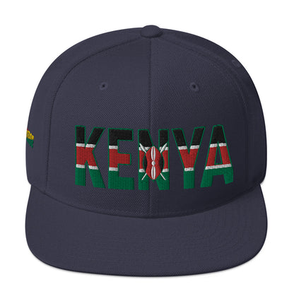 KENYA Embroidered Snapback Hat