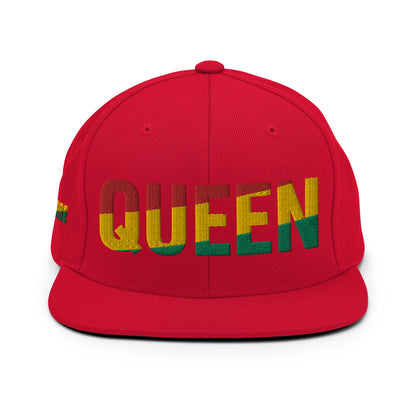 QUEEN Red Yellow Green Snapback Hat