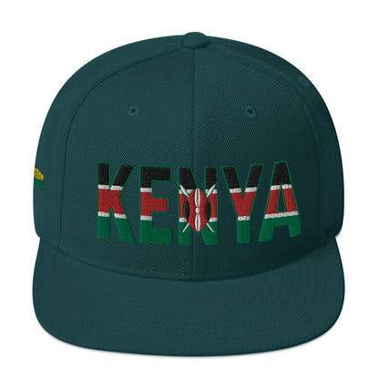 KENYA Embroidered Snapback Hat