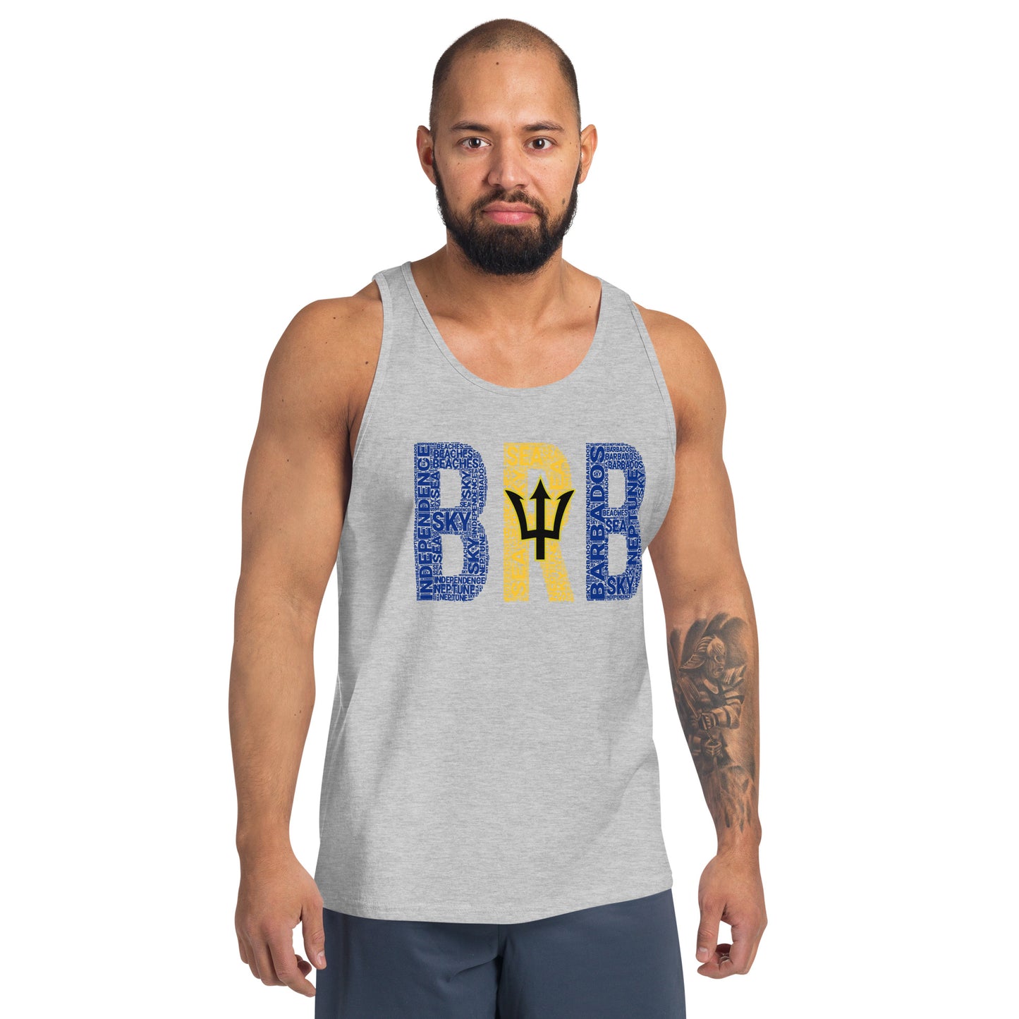 Barbados BRB National Flag Inspired Unisex Tank Top