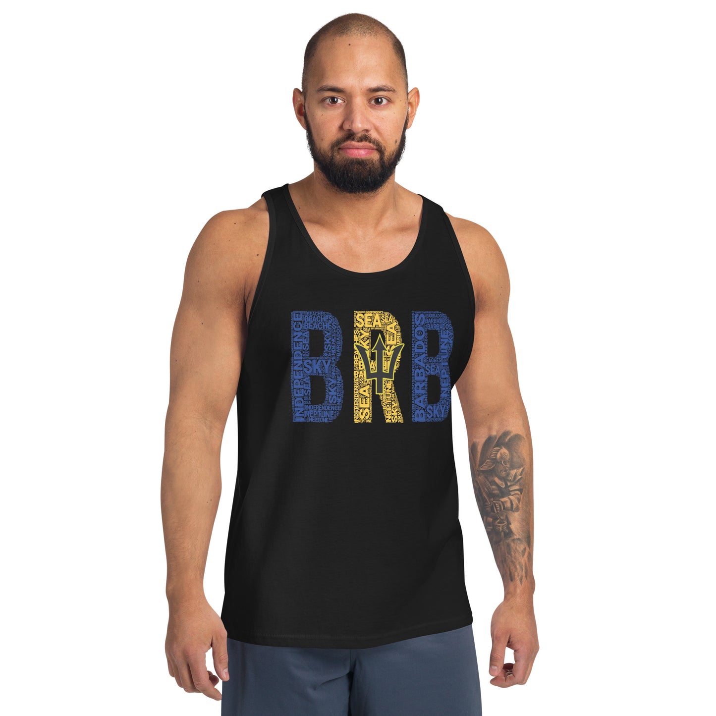 Barbados BRB National Flag Inspired Unisex Tank Top