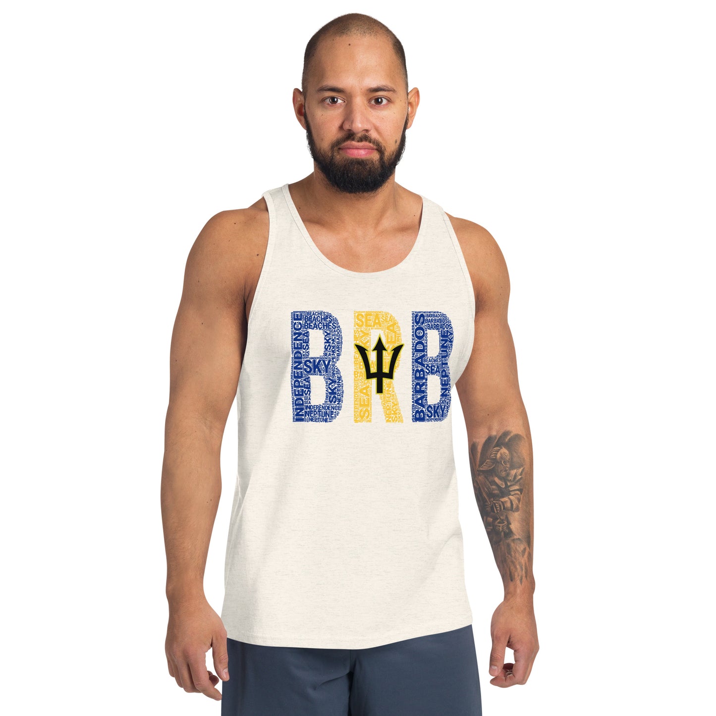 Barbados BRB National Flag Inspired Unisex Tank Top