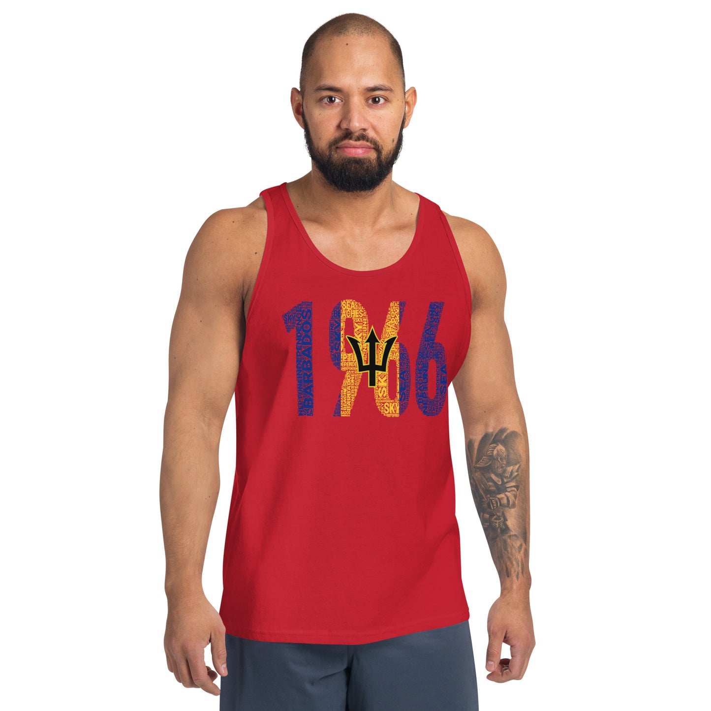 Barbados 1966 Independence Year Inspired Unisex Tank Top