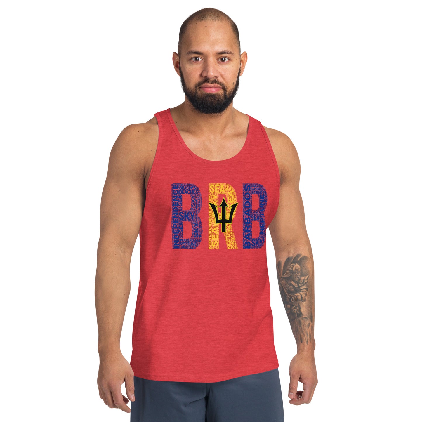 Barbados BRB National Flag Inspired Unisex Tank Top