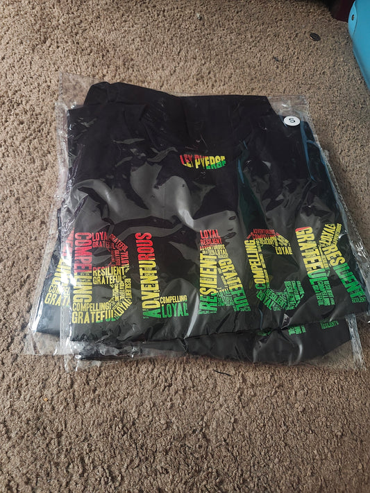 BLACK Word Cluster Tee MENS. SPECIAL PRICE