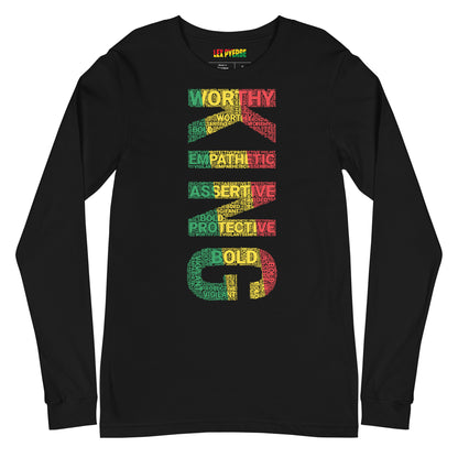 KING (VERTICAL) Pan African Inspired Unisex Long Sleeve Tee