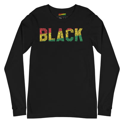 BLACK Unisex Long Sleeve Tee