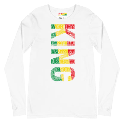 KING (VERTICAL) Pan African Inspired Unisex Long Sleeve Tee