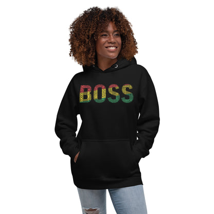 BOSS  Pan-African Inspired Word Cluster Unisex Hoodie