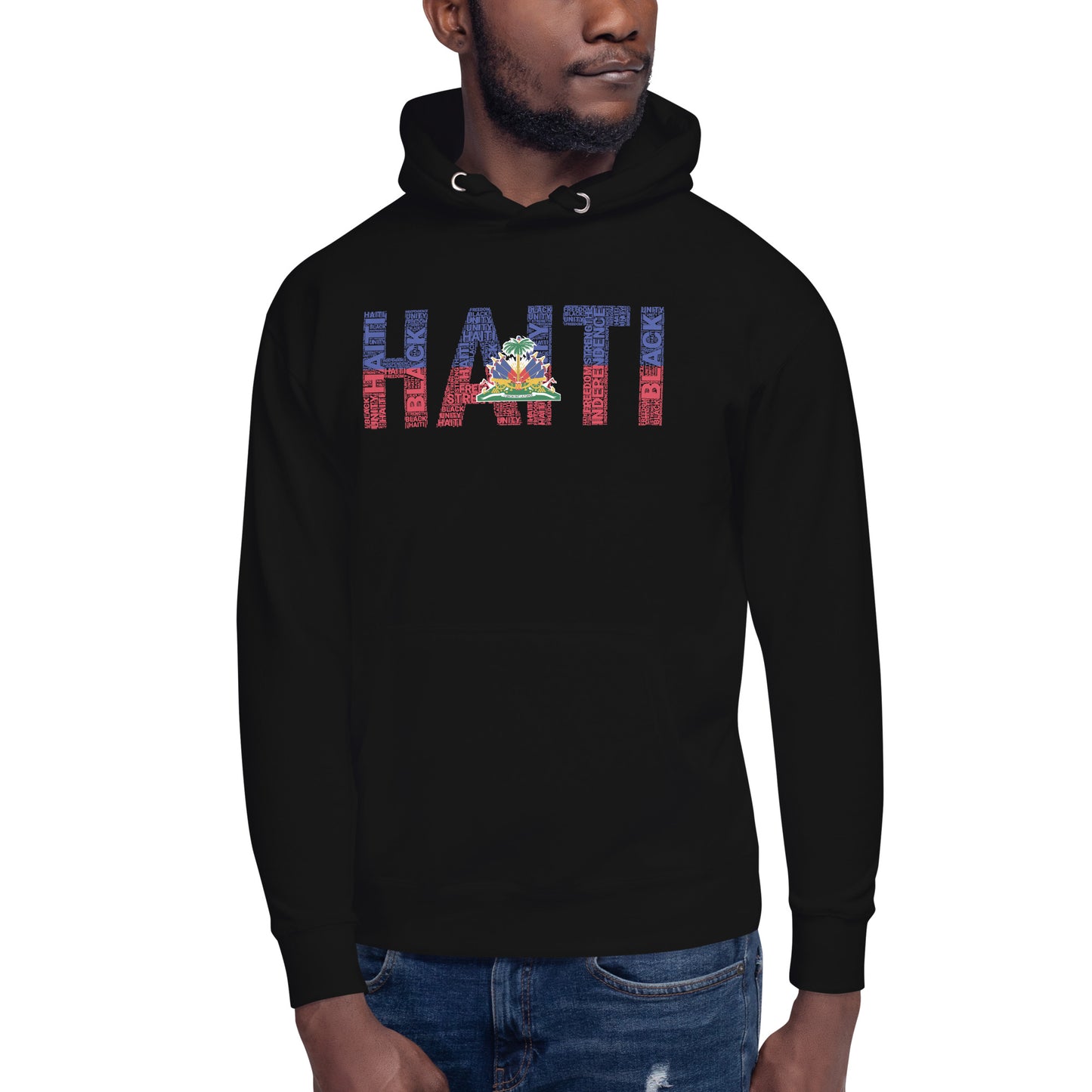 HAITI NATIONAL FLAG INSPIRED WORD CLUSTER Unisex Hoodie