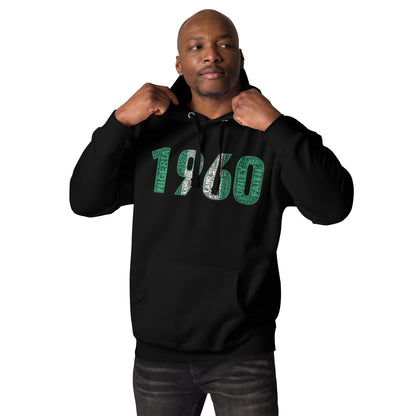 NIGERIA INDEPENDENCE 1960 NATIONAL FLAG INSPIRED Word Cluster Unisex Hoodie