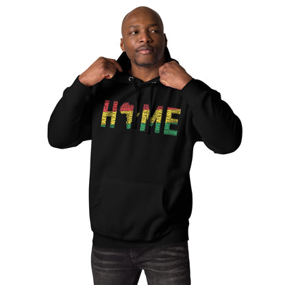 HOME Africa Silhouette Word Cluster Unisex Hoodie