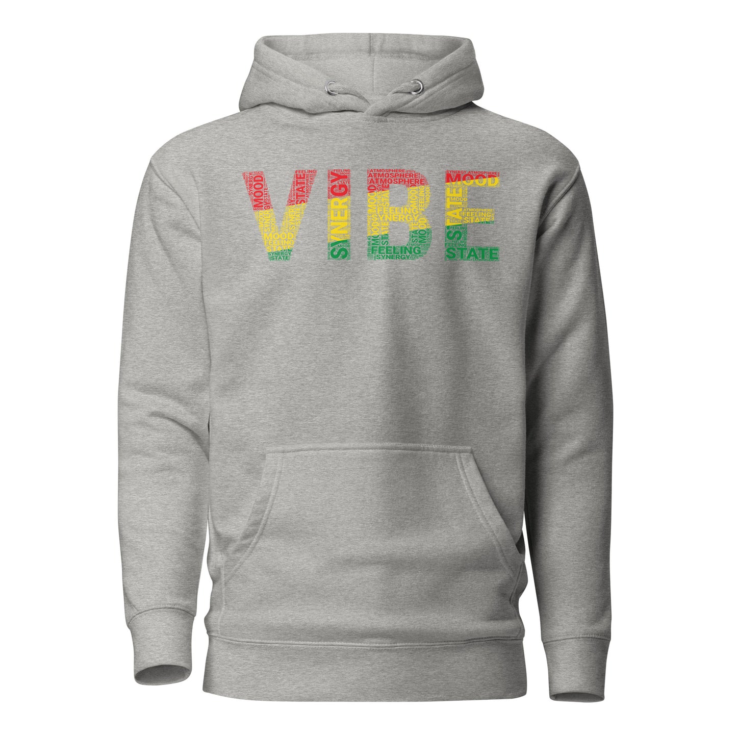 "VIBE"  Pan-African Colored Word Cluster Unisex Hoodie