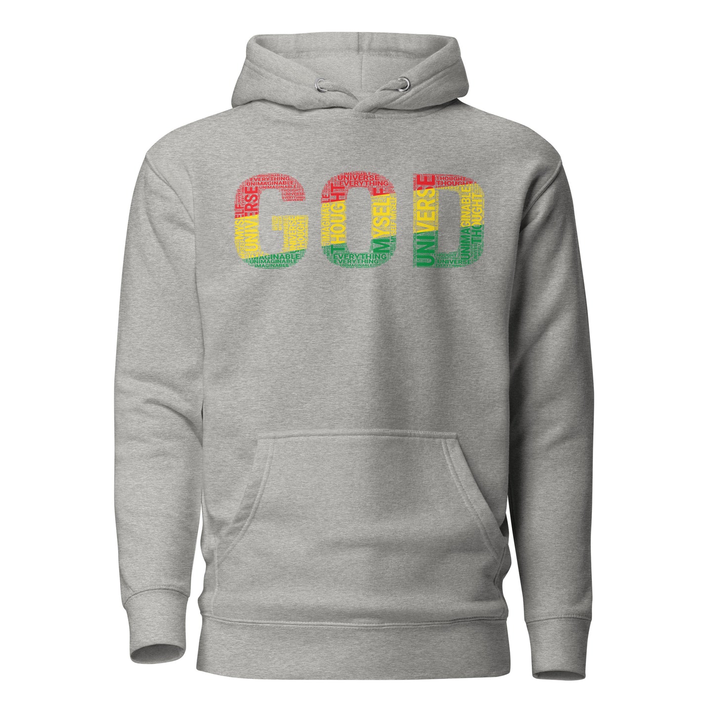 "GOD"  Pan-African Colored Word Cluster Unisex Hoodie