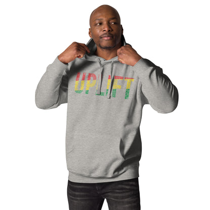 "UPLIFT" Pan-African Colored Word Cluster Unisex Hoodie