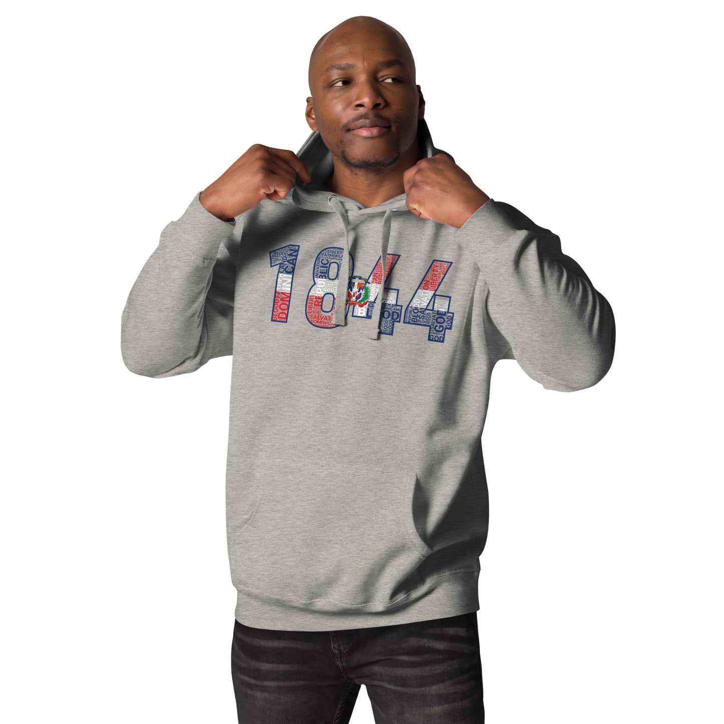 DOMINICAN REPUBLIC INDEPENDENCE National Flag Inspired Word Cluster  Unisex Hoodie