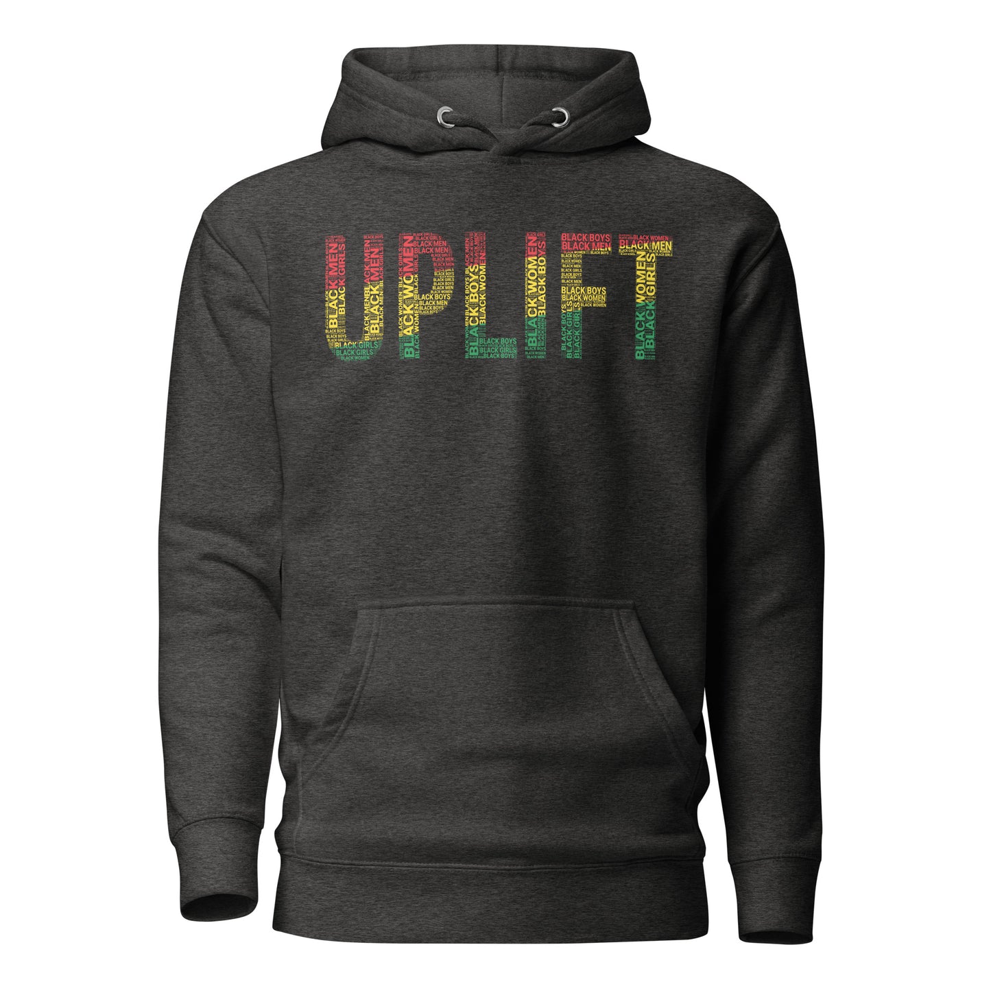 "UPLIFT" Pan-African Colored Word Cluster Unisex Hoodie