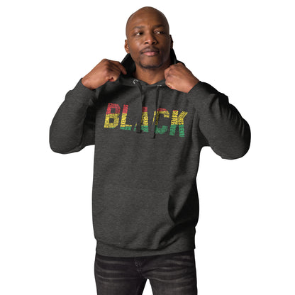 "BLACK" Word Cluster Hoodie