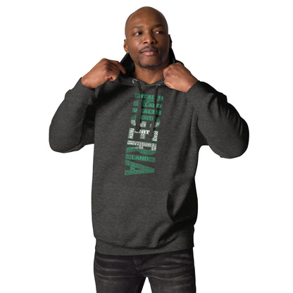 NIGERIA NATIONAL FLAG INSPIRED Word Cluster Unisex Hoodie (Vertical)