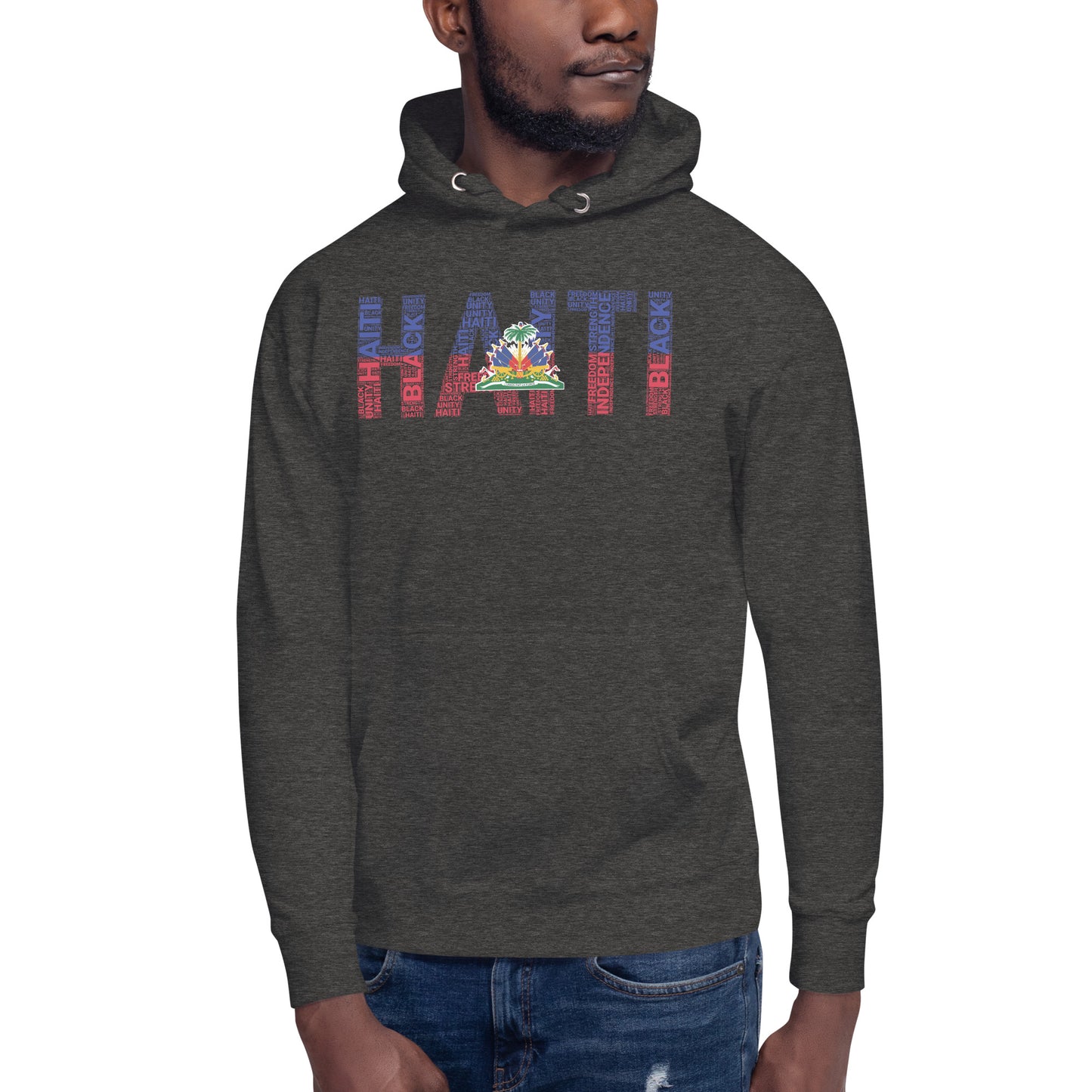 HAITI NATIONAL FLAG INSPIRED WORD CLUSTER Unisex Hoodie