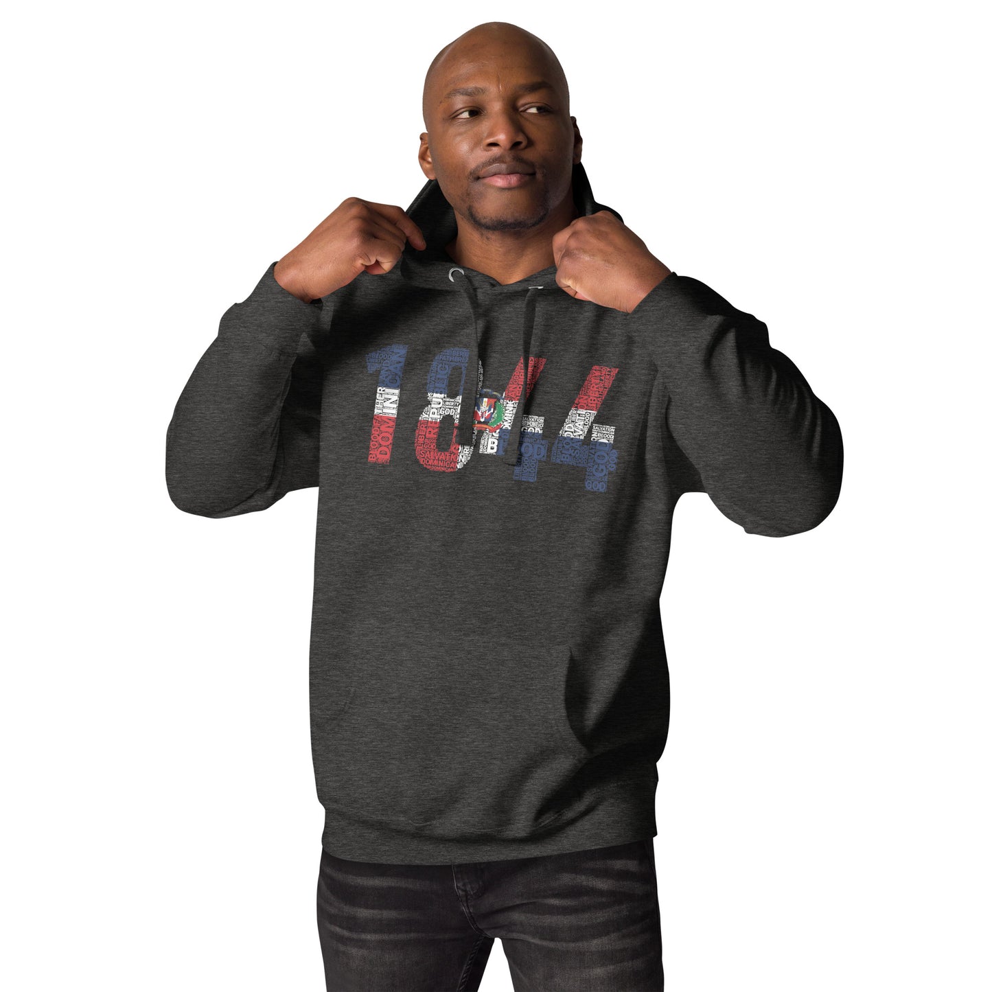 DOMINICAN REPUBLIC INDEPENDENCE National Flag Inspired Word Cluster  Unisex Hoodie