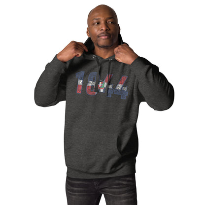 DOMINICAN REPUBLIC INDEPENDENCE National Flag Inspired Word Cluster  Unisex Hoodie