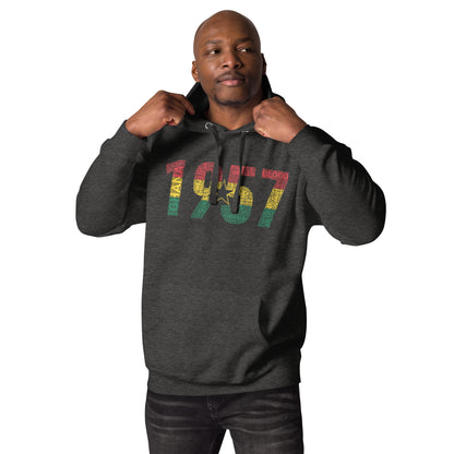 Ghana 1957 Independence National Flag Inspired Word Cluster Unisex Hoodie